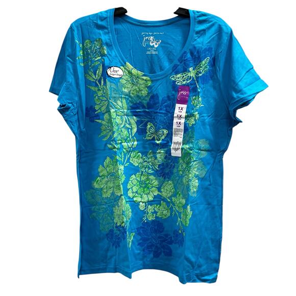 JMS bundle of four whimsy dress tees longer length NWT plus sz 1X 16W - Picture 2 of 16